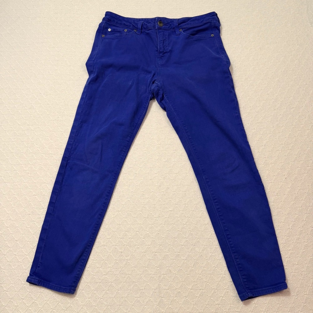 Stylus Womens Cobalt Blue Skinny Ankle Pants Size 31/12 Vibrant Stretch Trousers